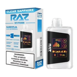 Clear Sapphire RAZ DC25000 Disposable Vape